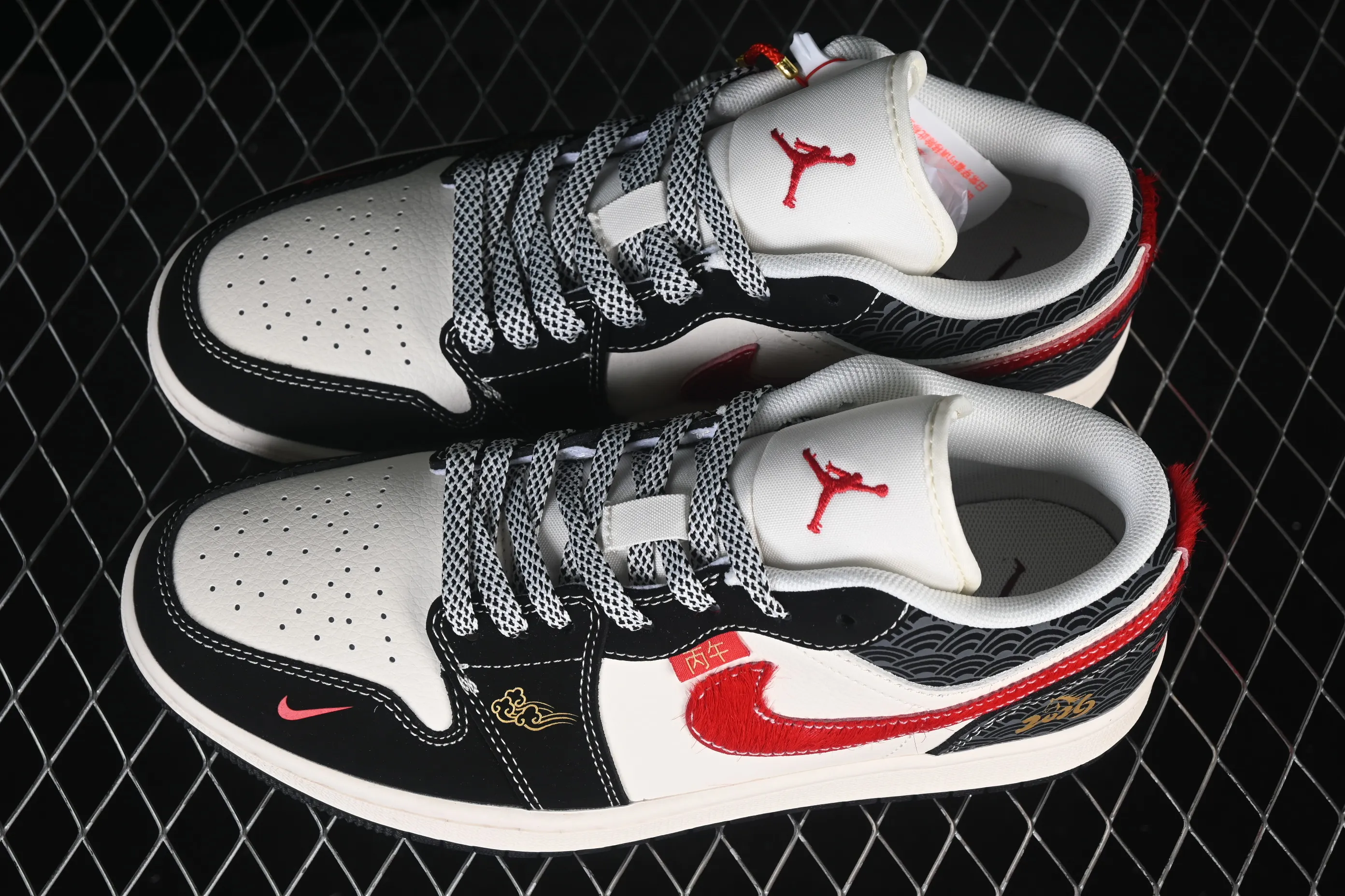 All categories Air Jordan Jordan series basketball shoes Air Jordan 1 Low High-end customized low-top sneakers Air Jordan 1 Low AJ1 Joe 1 Year of the Horse limited high-end customized low-top retro basketball shoes MZ9588-843